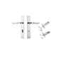Iver Sarlat  Door Lever Rectangular Latch Pair, Passage Kit, Privacy Kit , Entrance Kit with High Security Lock -Polished Chrome