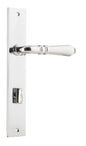 Iver Sarlat  Door Lever Rectangular Latch Pair, Passage Kit, Privacy Kit , Entrance Kit with High Security Lock -Polished Chrome