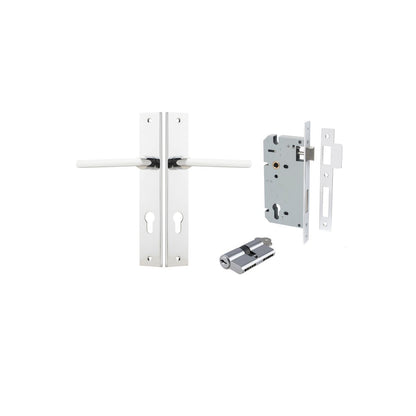 Iver Baltimore Door Knob Rectangular Latch Pair, Passage Kit, Privacy Kit , Entrance Kit with High Security Lock -Polished Chrome