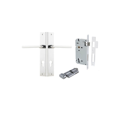 Iver Baltimore Door Knob Rectangular Latch Pair, Passage Kit, Privacy Kit , Entrance Kit with High Security Lock -Polished Chrome