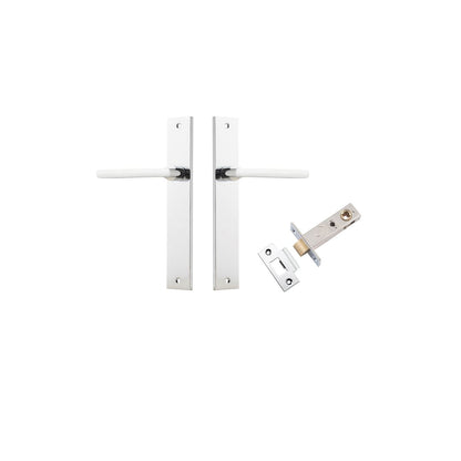 Iver Baltimore Door Knob Rectangular Latch Pair, Passage Kit, Privacy Kit , Entrance Kit with High Security Lock -Polished Chrome