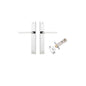 Iver Baltimore Door Knob Rectangular Latch Pair, Passage Kit, Privacy Kit , Entrance Kit with High Security Lock -Polished Chrome