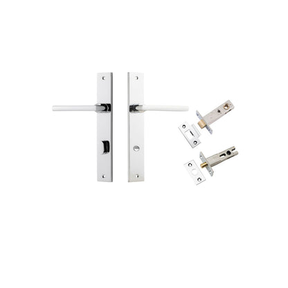 Iver Baltimore Door Knob Rectangular Latch Pair, Passage Kit, Privacy Kit , Entrance Kit with High Security Lock -Polished Chrome