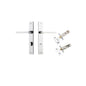 Iver Baltimore Door Knob Rectangular Latch Pair, Passage Kit, Privacy Kit , Entrance Kit with High Security Lock -Polished Chrome
