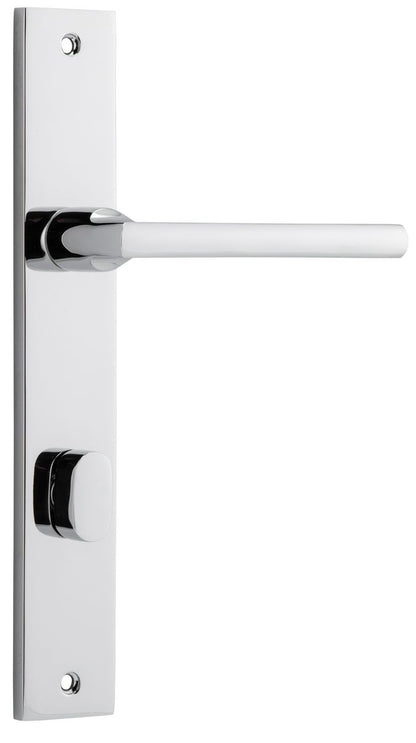 Iver Baltimore Door Knob Rectangular Latch Pair, Passage Kit, Privacy Kit , Entrance Kit with High Security Lock -Polished Chrome