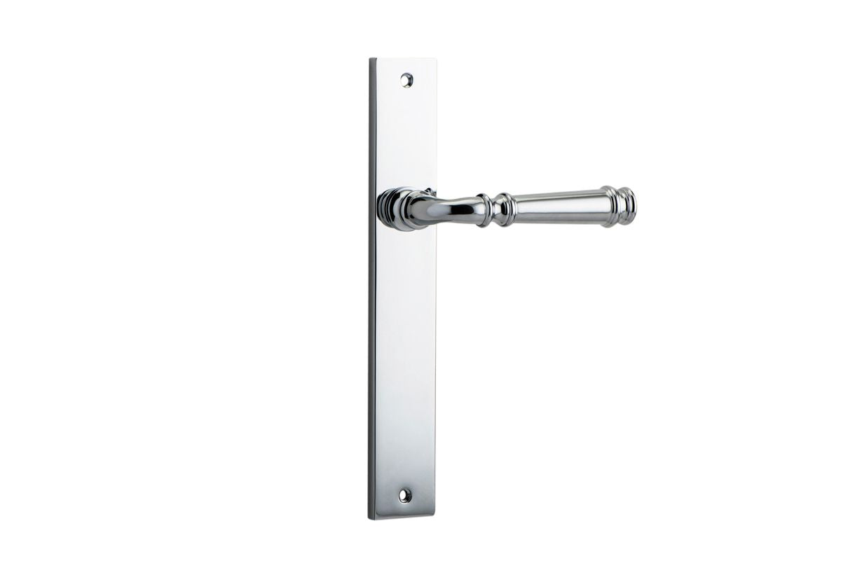 Iver Verona Door Lever Rectangular Latch Pair, Passage Kit, Privacy Kit , Entrance Kit with High Security Lock -Polished Chrome