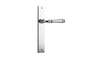 Iver Verona Door Lever Rectangular Latch Pair, Passage Kit, Privacy Kit , Entrance Kit with High Security Lock -Polished Chrome