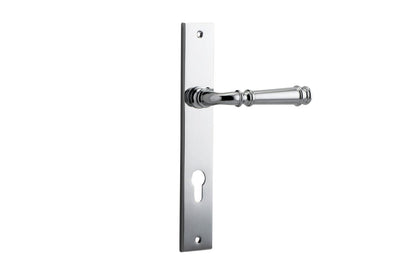 Iver Verona Door Lever Rectangular Latch Pair, Passage Kit, Privacy Kit , Entrance Kit with High Security Lock -Polished Chrome