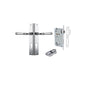 Iver Verona Door Lever Rectangular Latch Pair, Passage Kit, Privacy Kit , Entrance Kit with High Security Lock -Polished Chrome