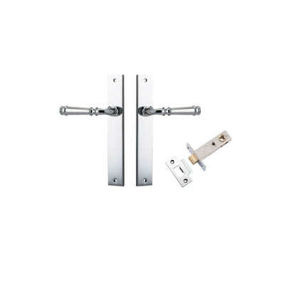 Iver Verona Door Lever Rectangular Latch Pair, Passage Kit, Privacy Kit , Entrance Kit with High Security Lock -Polished Chrome