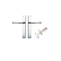 Iver Verona Door Lever Rectangular Latch Pair, Passage Kit, Privacy Kit , Entrance Kit with High Security Lock -Polished Chrome