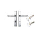 Iver Verona Door Lever Rectangular Latch Pair, Passage Kit, Privacy Kit , Entrance Kit with High Security Lock -Polished Chrome