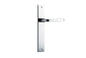 Iver Annecy Door Lever Rectangular Latch Pair, Passage Kit, Privacy Kit , Entrance Kit with High Security Lock - Polished Chrome