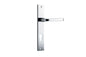 Iver Annecy Door Lever Rectangular Latch Pair, Passage Kit, Privacy Kit , Entrance Kit with High Security Lock - Polished Chrome