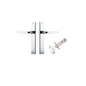 Iver Annecy Door Lever Rectangular Latch Pair, Passage Kit, Privacy Kit , Entrance Kit with High Security Lock - Polished Chrome
