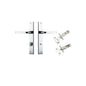 Iver Annecy Door Lever Rectangular Latch Pair, Passage Kit, Privacy Kit , Entrance Kit with High Security Lock - Polished Chrome