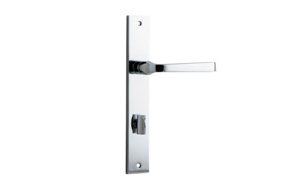 Iver Annecy Door Lever Rectangular Latch Pair, Passage Kit, Privacy Kit , Entrance Kit with High Security Lock - Polished Chrome