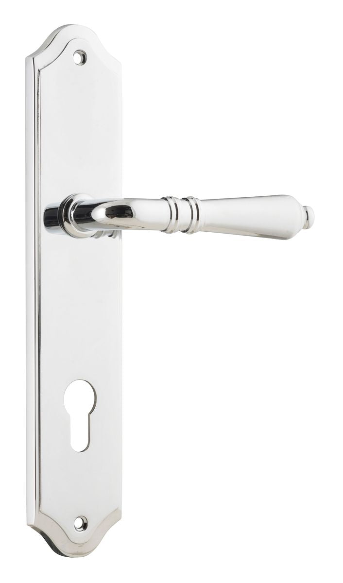 Iver Sarlat  Door Lever Oval Latch Pair, Passage Kit, Privacy Kit , Entrance Kit with High Security Lock - Polished Chrome