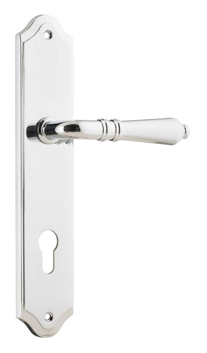 Iver Sarlat  Door Lever Oval Latch Pair, Passage Kit, Privacy Kit , Entrance Kit with High Security Lock - Polished Chrome