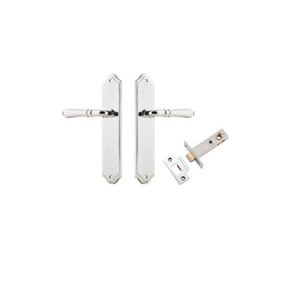 Iver Sarlat  Door Lever Oval Latch Pair, Passage Kit, Privacy Kit , Entrance Kit with High Security Lock - Polished Chrome