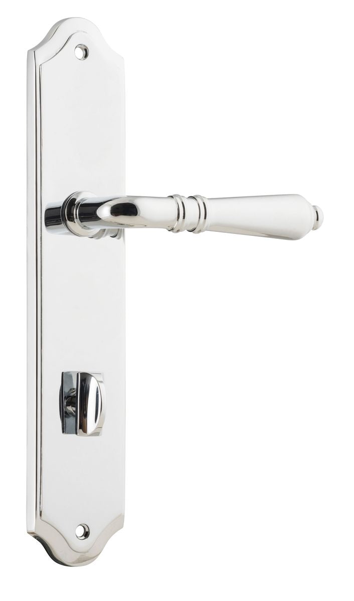 Iver Sarlat  Door Lever Oval Latch Pair, Passage Kit, Privacy Kit , Entrance Kit with High Security Lock - Polished Chrome