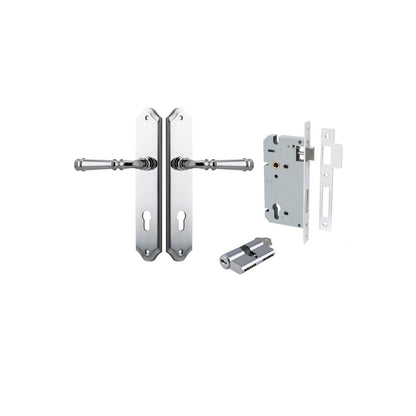 Iver Verona Door Lever Shouldered Latch Pair, Passage Kit, Privacy Kit , Entrance Kit with High Security Lock -Polished Chrome