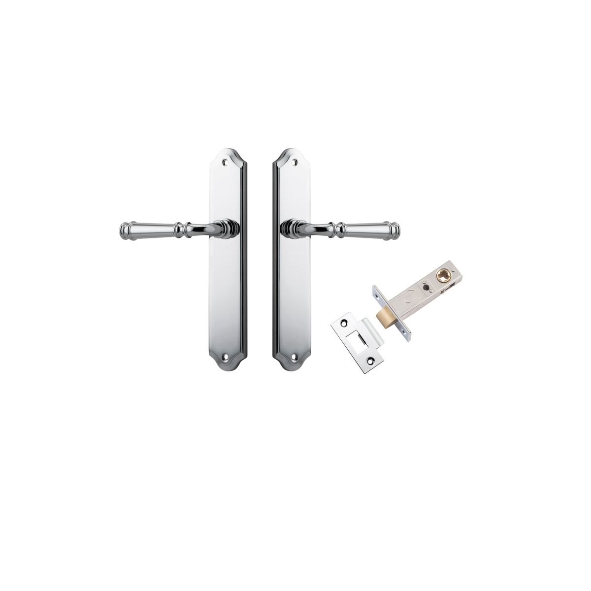Iver Verona Door Lever Shouldered Latch Pair, Passage Kit, Privacy Kit , Entrance Kit with High Security Lock -Polished Chrome