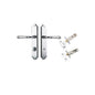 Iver Verona Door Lever Shouldered Latch Pair, Passage Kit, Privacy Kit , Entrance Kit with High Security Lock -Polished Chrome