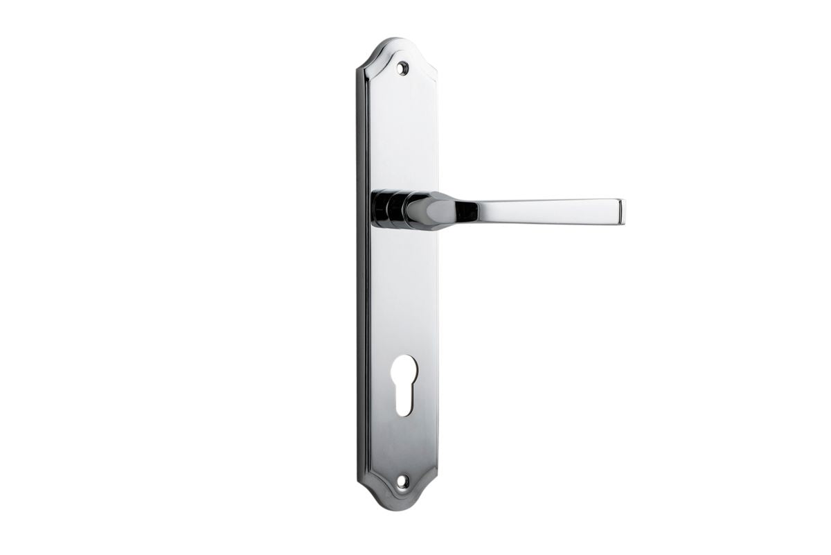 Iver Annecy Door Lever Shouldered Latch Pair, Passage Kit, Privacy Kit , Entrance Kit with High Security Lock -Polished Chrome