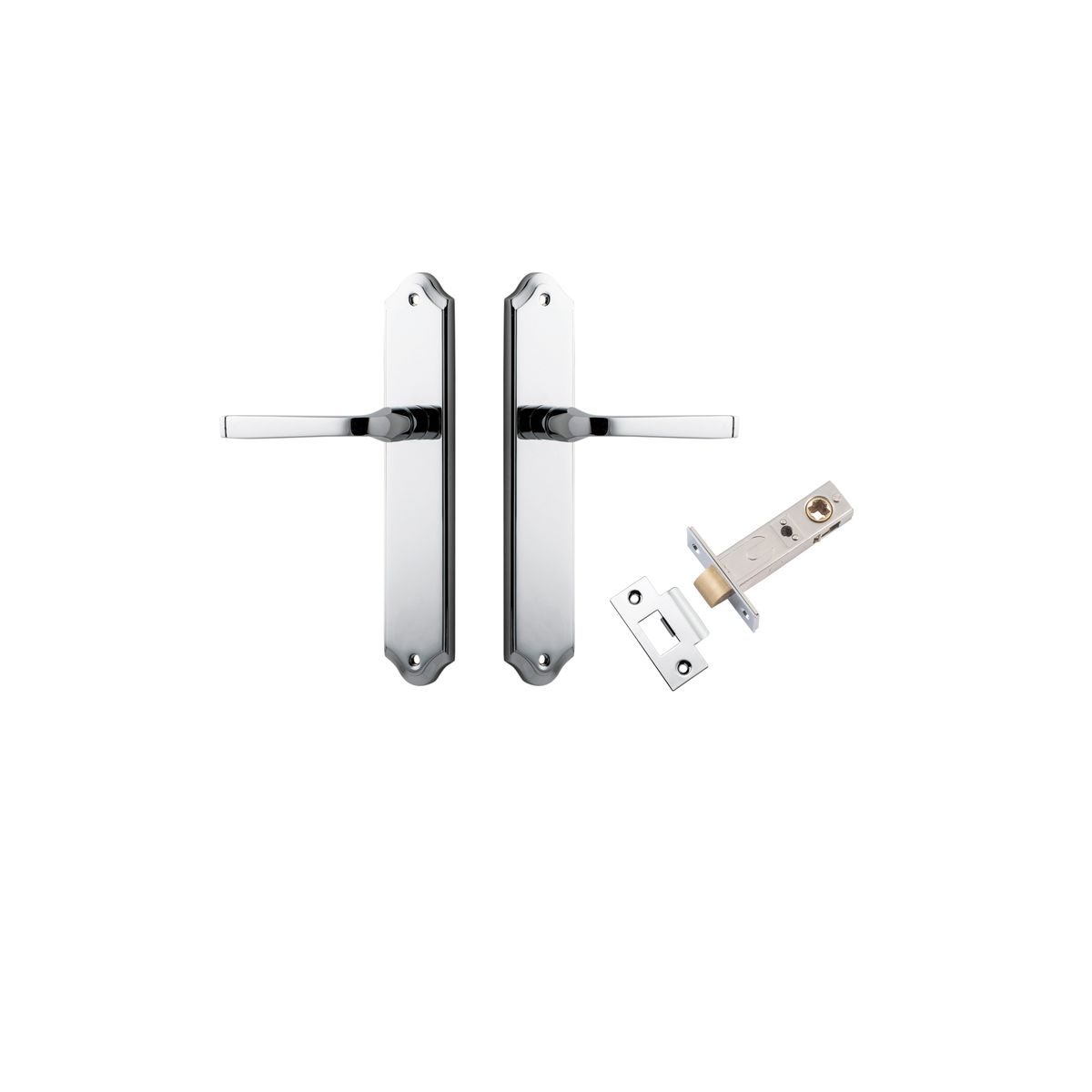 Iver Annecy Door Lever Shouldered Latch Pair, Passage Kit, Privacy Kit , Entrance Kit with High Security Lock -Polished Chrome