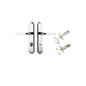 Iver Annecy Door Lever Shouldered Latch Pair, Passage Kit, Privacy Kit , Entrance Kit with High Security Lock -Polished Chrome