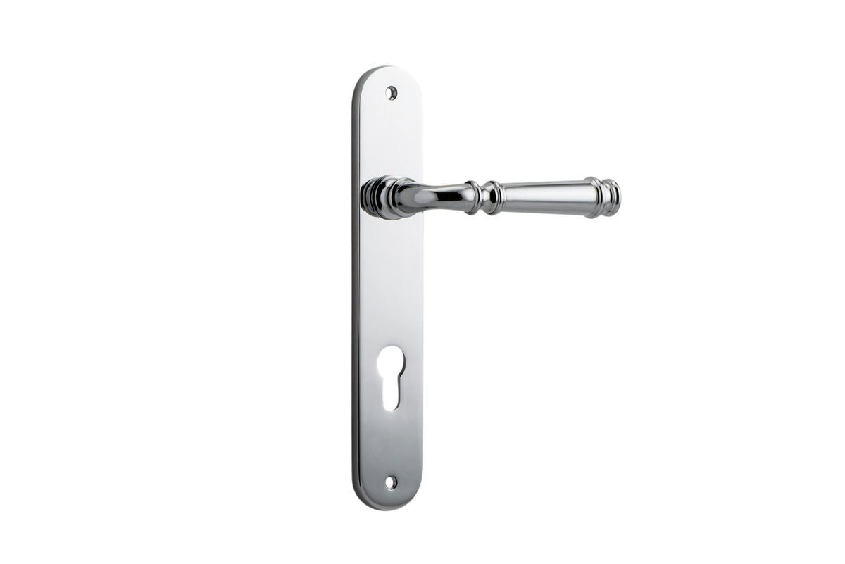 Iver Verona Door Lever Oval Latch Pair, Passage Kit, Privacy Kit , Entrance Kit with High Security Lock - Polished Chrome