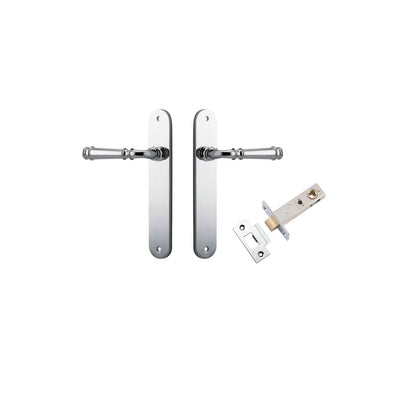 Iver Verona Door Lever Oval Latch Pair, Passage Kit, Privacy Kit , Entrance Kit with High Security Lock - Polished Chrome