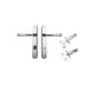 Iver Verona Door Lever Oval Latch Pair, Passage Kit, Privacy Kit , Entrance Kit with High Security Lock - Polished Chrome