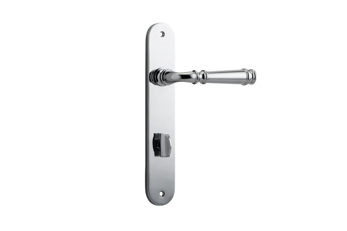 Iver Verona Door Lever Oval Latch Pair, Passage Kit, Privacy Kit , Entrance Kit with High Security Lock - Polished Chrome