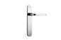Iver Annecy Door Lever Oval Latch Pair, Passage Kit, Privacy Kit , Entrance Kit with High Security Lock - Polished Chrome