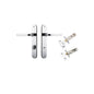 Iver Annecy Door Lever Oval Latch Pair, Passage Kit, Privacy Kit , Entrance Kit with High Security Lock - Polished Chrome