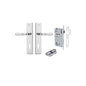 Iver Sarlat  Door Lever Stepped Latch Pair, Passage Kit, Privacy Kit , Entrance Kit with High Security Lock - Polished Chrome