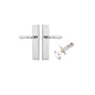 Iver Sarlat  Door Lever Stepped Latch Pair, Passage Kit, Privacy Kit , Entrance Kit with High Security Lock - Polished Chrome