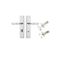 Iver Sarlat  Door Lever Stepped Latch Pair, Passage Kit, Privacy Kit , Entrance Kit with High Security Lock - Polished Chrome