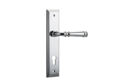 Iver Verona Door Lever Stepped Latch Pair, Passage Kit, Privacy Kit , Entrance Kit with High Security Lock -Polished Chrome
