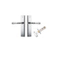 Iver Verona Door Lever Stepped Latch Pair, Passage Kit, Privacy Kit , Entrance Kit with High Security Lock -Polished Chrome