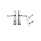 Iver Verona Door Lever Stepped Latch Pair, Passage Kit, Privacy Kit , Entrance Kit with High Security Lock -Polished Chrome