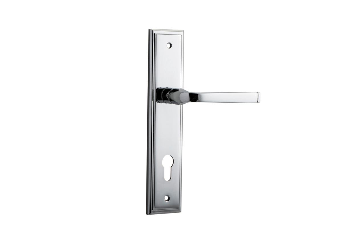 Iver Annecy Door Lever Shouldered Latch Pair, Passage Kit, Privacy Kit , Entrance Kit with High Security Lock -Polished Chrome