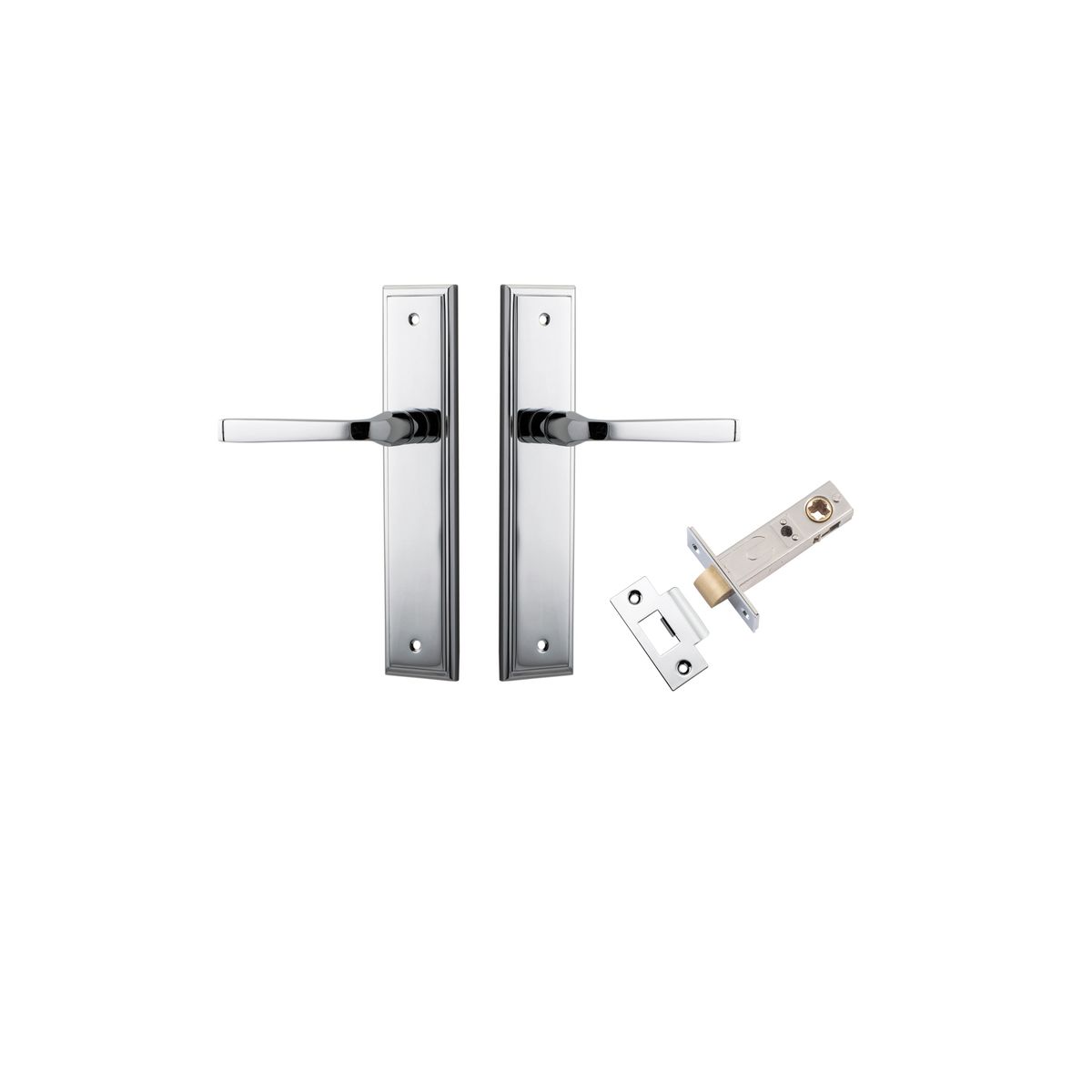 Iver Annecy Door Lever Shouldered Latch Pair, Passage Kit, Privacy Kit , Entrance Kit with High Security Lock -Polished Chrome