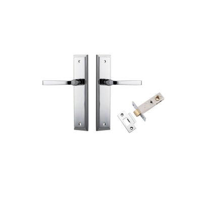 Iver Annecy Door Lever Shouldered Latch Pair, Passage Kit, Privacy Kit , Entrance Kit with High Security Lock -Polished Chrome