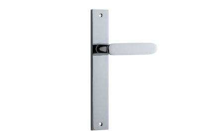 Iver Bronte Door Lever Rectangular Latch Pair, Passage Kit, Privacy Kit , Entrance Kit with High Security Lock - Polished Chrome