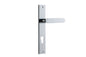 Iver Bronte Door Lever Rectangular Latch Pair, Passage Kit, Privacy Kit , Entrance Kit with High Security Lock - Polished Chrome
