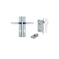 Iver Bronte Door Lever Rectangular Latch Pair, Passage Kit, Privacy Kit , Entrance Kit with High Security Lock - Polished Chrome