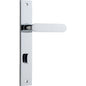 Iver Bronte Door Lever Rectangular Latch Pair, Passage Kit, Privacy Kit , Entrance Kit with High Security Lock - Polished Chrome